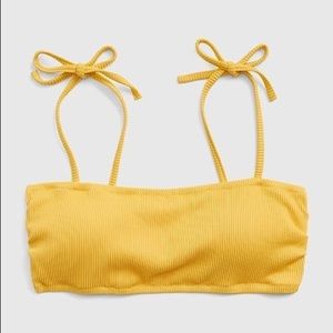 Gap Women's Ribbed Tie-Strap Bralette Bikini Top